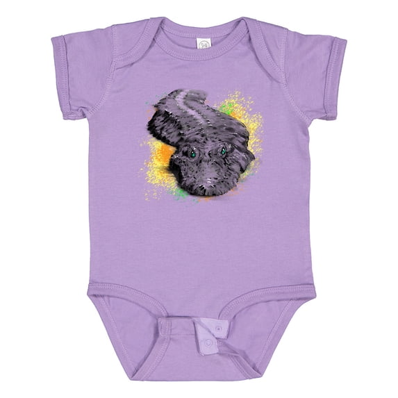 Inktastic Colorful Lurking Gator Boys or Girls Baby Bodysuit