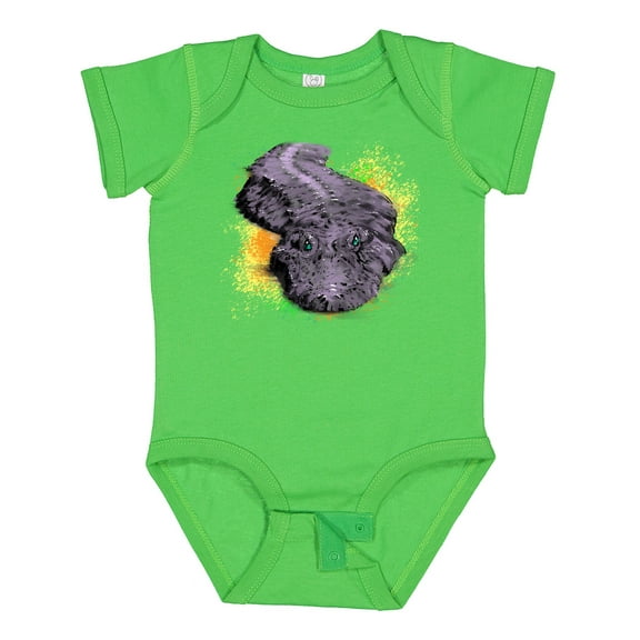 Inktastic Colorful Lurking Gator Boys or Girls Baby Bodysuit