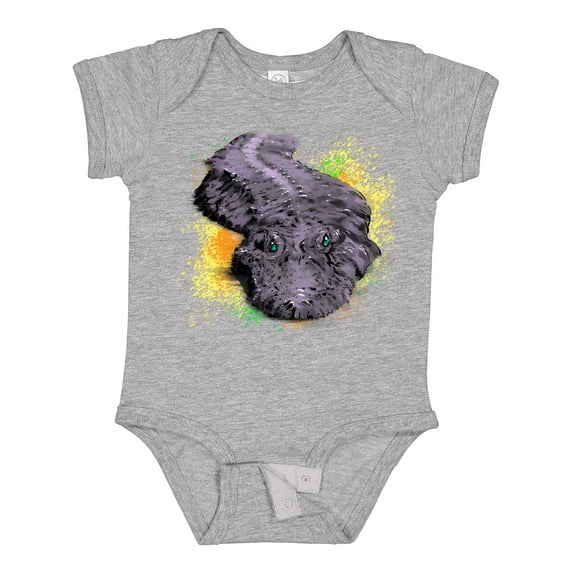 Inktastic Colorful Lurking Gator Boys or Girls Baby Bodysuit