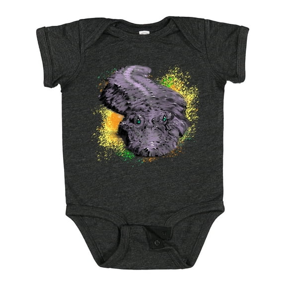 Inktastic Colorful Lurking Gator Boys or Girls Baby Bodysuit