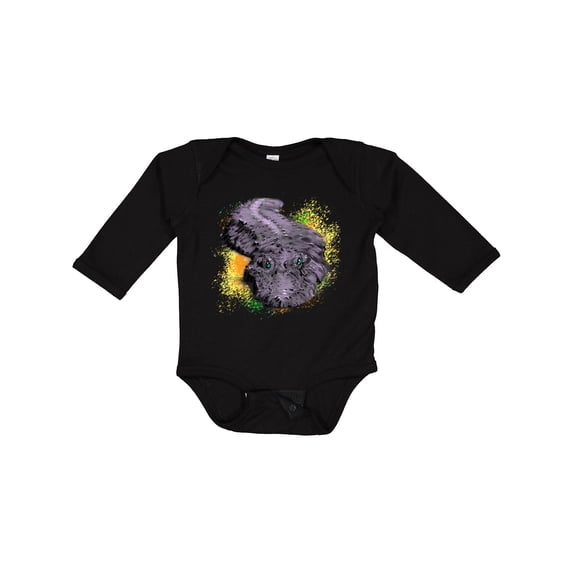 Inktastic Colorful Lurking Gator Boys or Girls Long Sleeve Baby Bodysuit