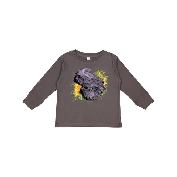 Inktastic Colorful Lurking Gator Boys or Girls Long Sleeve Toddler T-Shirt