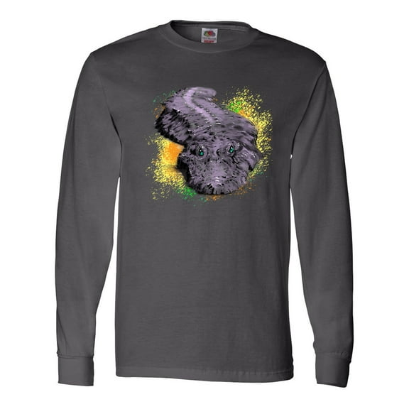 Inktastic Colorful Lurking Gator Long Sleeve T-Shirt