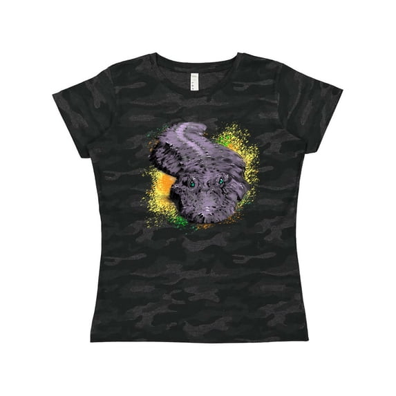 Inktastic Colorful Lurking Gator Women's T-Shirt