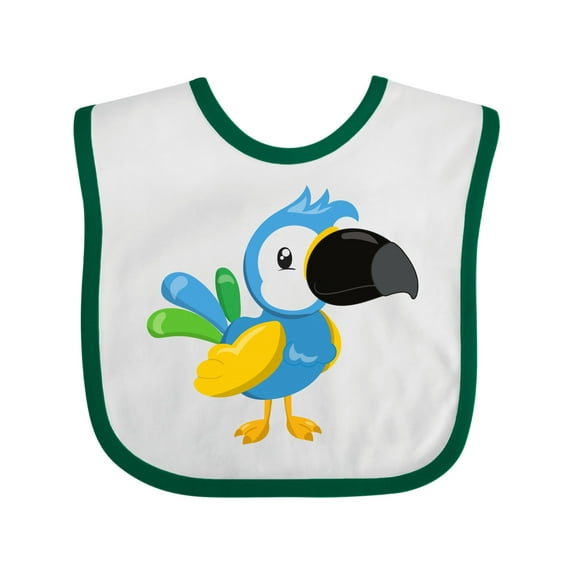 Inktastic Colorful Parrot, Tropical Parrot, Cute Parrot Boys or Girls Baby Bib
