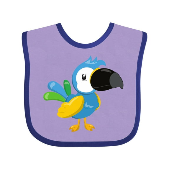 Inktastic Colorful Parrot, Tropical Parrot, Cute Parrot Boys or Girls Baby Bib