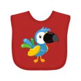 thumbnail image 1 of Inktastic Colorful Parrot, Tropical Parrot, Cute Parrot Boys or Girls Baby Bib, 1 of 4