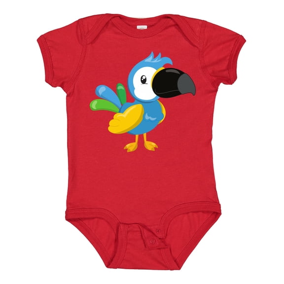 Inktastic Colorful Parrot, Tropical Parrot, Cute Parrot Boys or Girls Baby Bodysuit