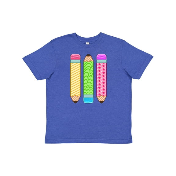 Inktastic Colorful Patterned Pencils for Back to School Youth T-Shirt