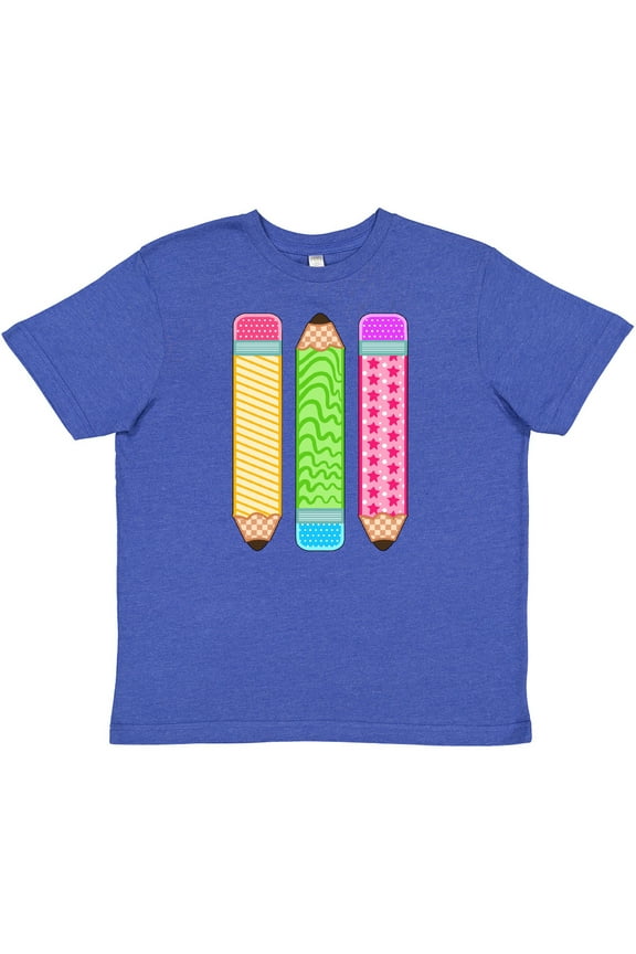 Colorful Patterned Pencils for Back to School Youth T-Shirt