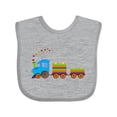 thumbnail image 1 of Inktastic Colorful Toy Train Boys or Girls Baby Bib, 1 of 4