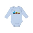 thumbnail image 1 of Inktastic Colorful Toy Train Boys or Girls Long Sleeve Baby Bodysuit, 1 of 5