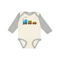 thumbnail image 1 of Inktastic Colorful Toy Train Boys or Girls Long Sleeve Baby Bodysuit, 1 of 5