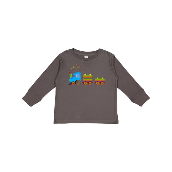 Inktastic Colorful Toy Train Boys or Girls Long Sleeve Toddler T-Shirt