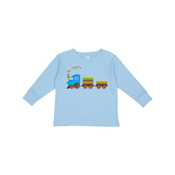 Inktastic Colorful Toy Train Boys or Girls Long Sleeve Toddler T-Shirt