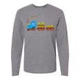 thumbnail image 1 of Inktastic Colorful Toy Train Long Sleeve T-Shirt, 1 of 5