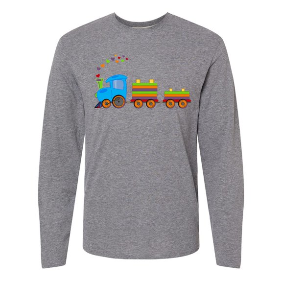 Inktastic Colorful Toy Train Long Sleeve T-Shirt
