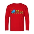 thumbnail image 1 of Inktastic Colorful Toy Train Long Sleeve Youth T-Shirt, 1 of 5