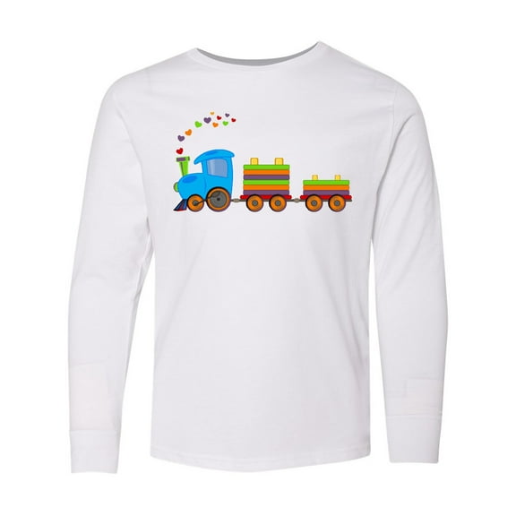 Inktastic Colorful Toy Train Long Sleeve Youth T-Shirt