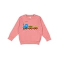 thumbnail image 1 of Inktastic Colorful Toy Train Toddler Sweatshirt, 1 of 4