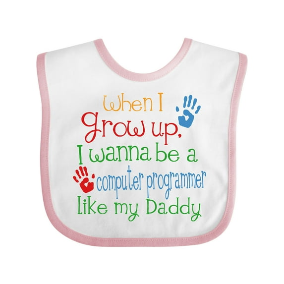 Inktastic Computer Programmer Like Daddy Boys or Girls Baby Bib