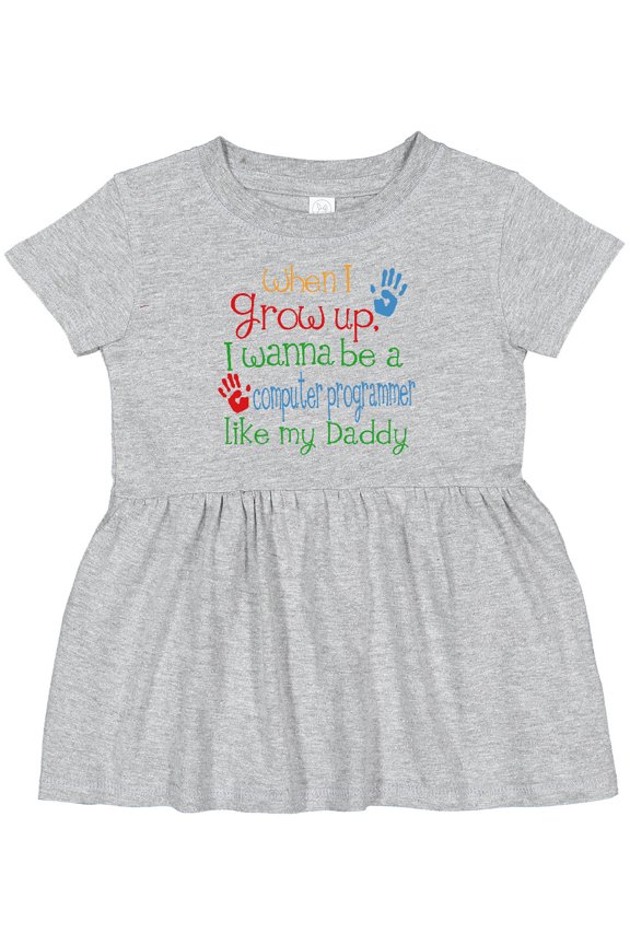 Computer Programmer Like Daddy Girls Baby Dress