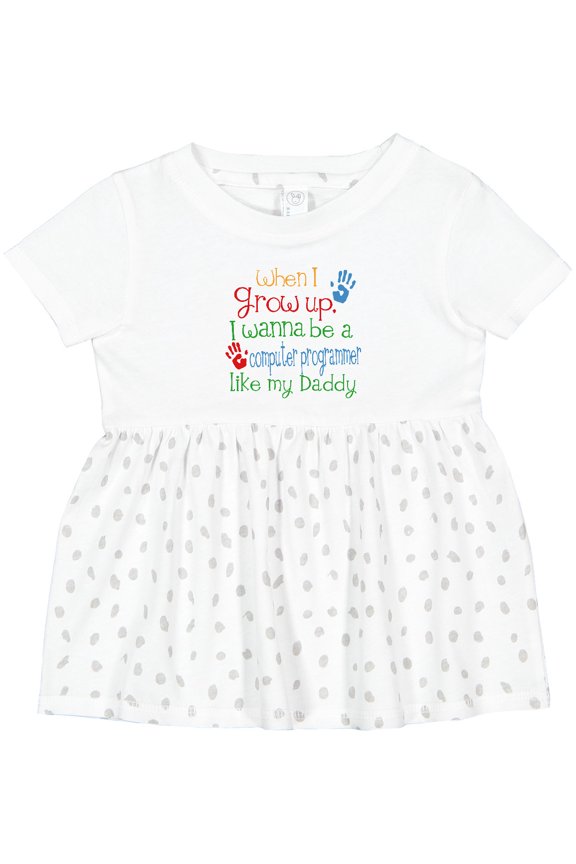 Computer Programmer Like Daddy Girls Baby Dress