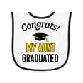 thumbnail image 1 of Inktastic Congrats My Aunt Graduated with Cap Baby Terry Cloth Bib, 1 of 3