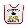 thumbnail image 1 of Inktastic Congrats My Aunt Graduated with Cap Boys or Girls Baby Bib, 1 of 4