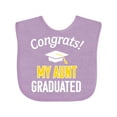 thumbnail image 1 of Inktastic Congrats My Aunt Graduated with Cap Boys or Girls Baby Bib, 1 of 4
