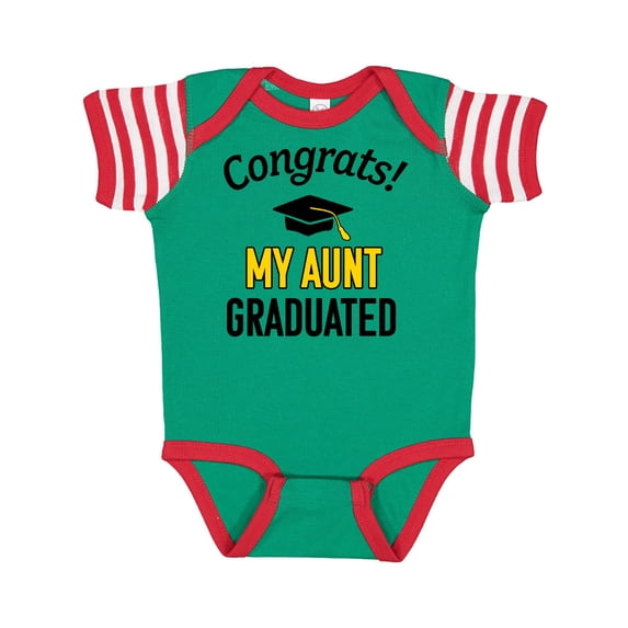 Inktastic Congrats! My Aunt Graduated with Cap Boys or Girls Baby Bodysuit