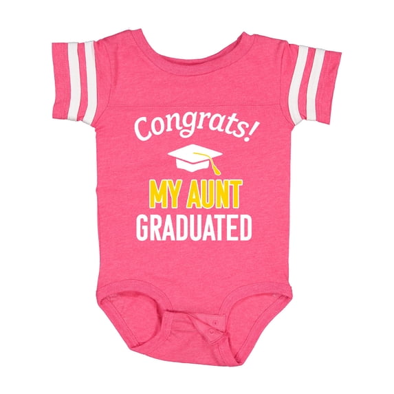 Inktastic Congrats My Aunt Graduated with Cap Boys or Girls Baby Bodysuit