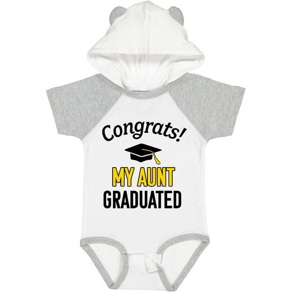 Inktastic Congrats My Aunt Graduated with Cap Boys or Girls Baby Bodysuit
