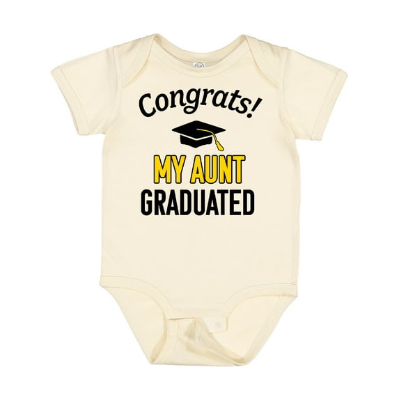 Inktastic Congrats My Aunt Graduated with Cap Boys or Girls Baby Bodysuit