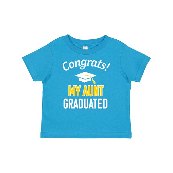 Inktastic Congrats My Aunt Graduated with Cap Boys or Girls Baby T-Shirt