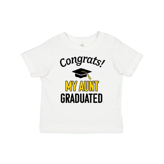 Inktastic Congrats My Aunt Graduated with Cap Boys or Girls Baby T-Shirt