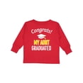 thumbnail image 1 of Inktastic Congrats My Aunt Graduated with Cap Boys or Girls Long Sleeve Toddler T-Shirt, 1 of 5