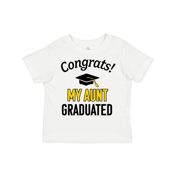 Inktastic Congrats My Aunt Graduated with Cap Boys or Girls Toddler T-Shirt