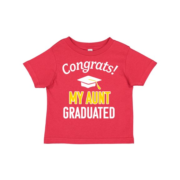 Inktastic Congrats My Aunt Graduated with Cap Boys or Girls Toddler T-Shirt