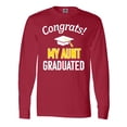 thumbnail image 1 of Inktastic Congrats My Aunt Graduated with cap Long Sleeve T-Shirt, 1 of 5