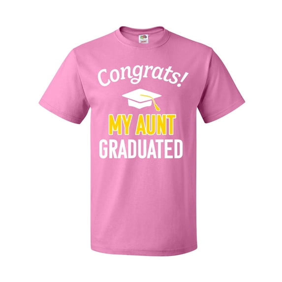 Inktastic Congrats My Aunt Graduated with cap T-Shirt