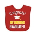 thumbnail image 1 of Inktastic Congrats My Brother Graduated with Cap Boys or Girls Baby Bib, 1 of 4