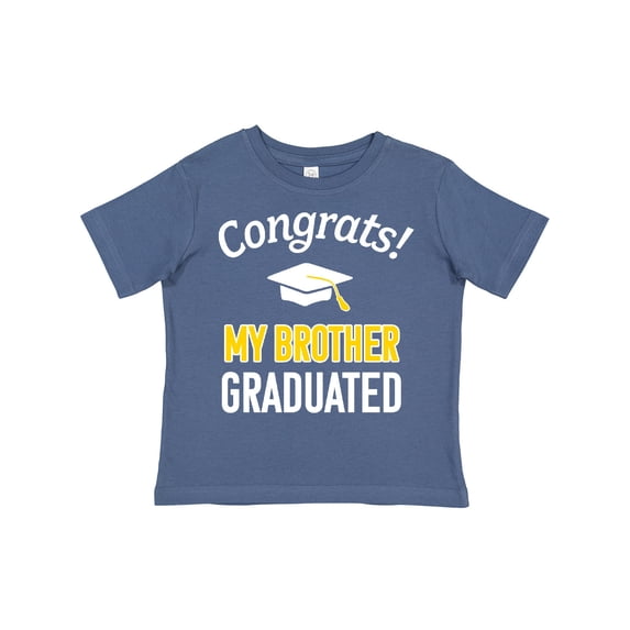 Inktastic Congrats My Brother Graduated with Cap Boys or Girls Toddler T-Shirt
