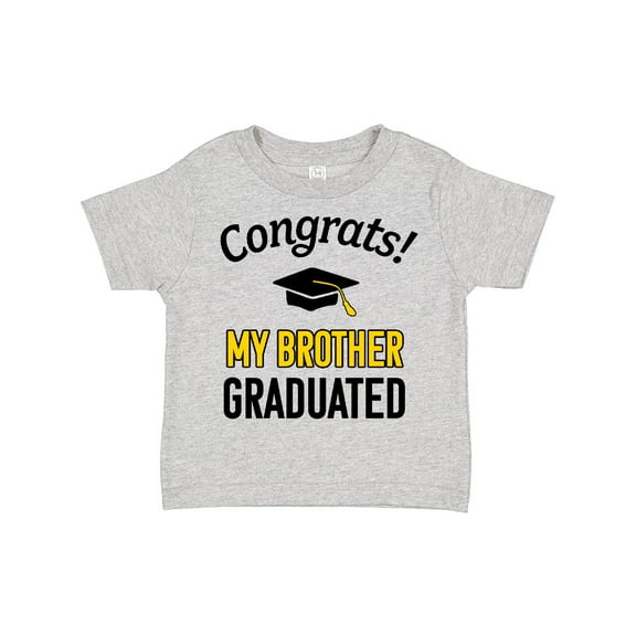 Inktastic Congrats My Brother Graduated with Cap Boys or Girls Toddler T-Shirt