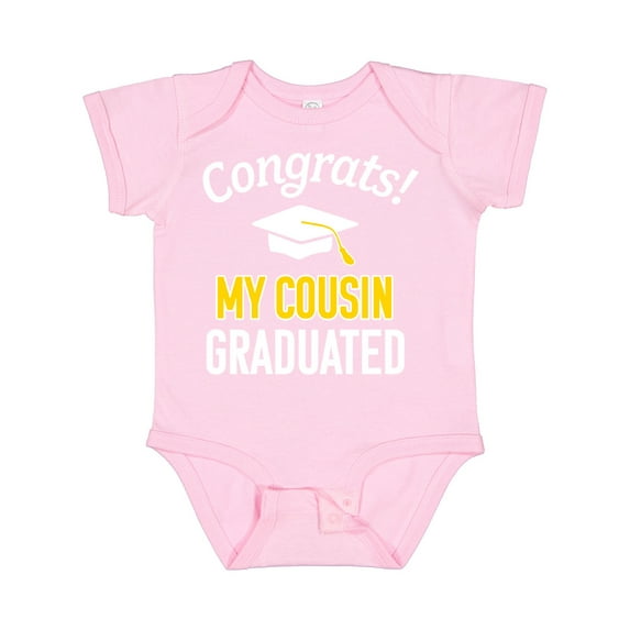Inktastic Congrats My Cousin Graduated with Cap Boys or Girls Baby Bodysuit
