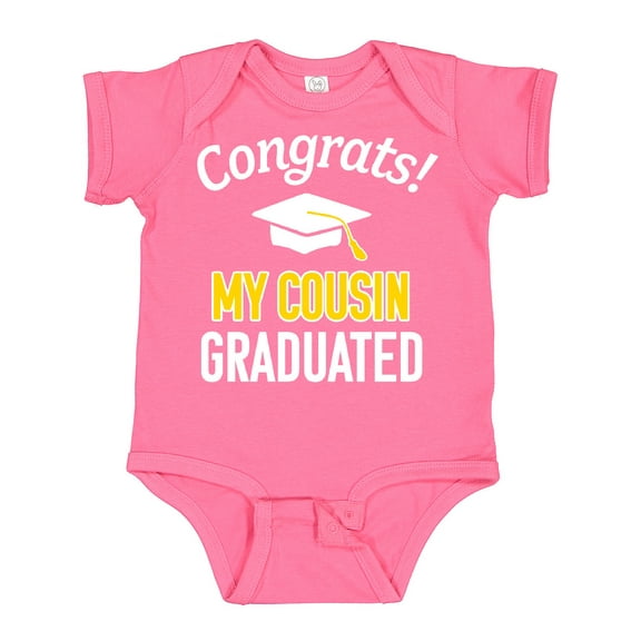 Inktastic Congrats My Cousin Graduated with Cap Boys or Girls Baby Bodysuit