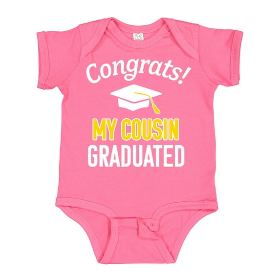 Inktastic Congrats My Cousin Graduated with Cap Boys or Girls Baby Bodysuit