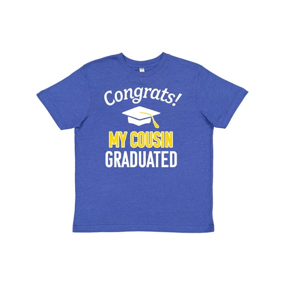 Inktastic Congrats My Cousin Graduated with Cap Youth T-Shirt