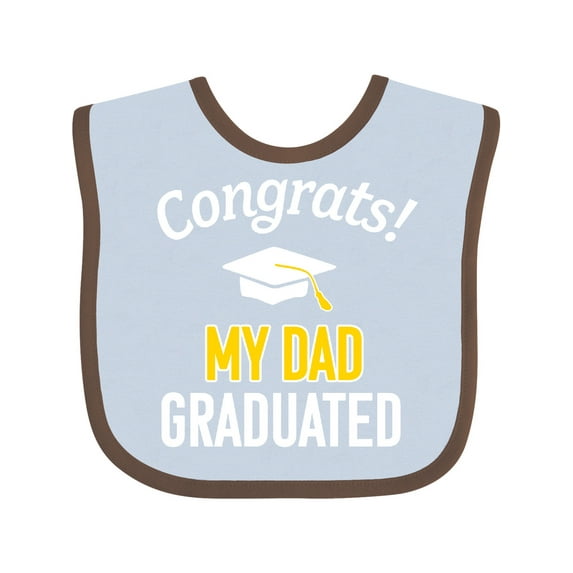 Inktastic Congrats My Dad Graduated with Cap Boys or Girls Baby Bib