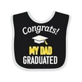 thumbnail image 1 of Inktastic Congrats My Dad Graduated with Cap Boys or Girls Baby Bib, 1 of 4